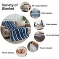 thumbnail image 6 of Throw Blanket for Couch Boho Soft Fleece Flannel Blankets Cozy Lightweight Blanket for Home Sofa Living Room Blue Modern Art Bed Throws 40" x 50", 6 of 9