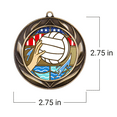 thumbnail image 3 of All Quality Water Polo Wreath Tournament Competition Design Medals - 1st, 2nd, 3rd Place - 1 Pack (3 Medals), 3 of 5