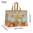 thumbnail image 3 of Taicans 12Pcs Large Non-Woven Christmas Gift Bags - Waterproof Holiday Tote Bags (12.99x9.84x6.69in),Foldable & Reusable for Party Favors,Shopping & Secret Santa Gifts, 3 of 6