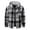 Black, variant on Zynoxe Mens Flannel Shirt Jacket Fall Soft Plaid Button Down Long Sleeve Drawstring Hoodies with Pocket Versatile Comfortable Shacket Black S