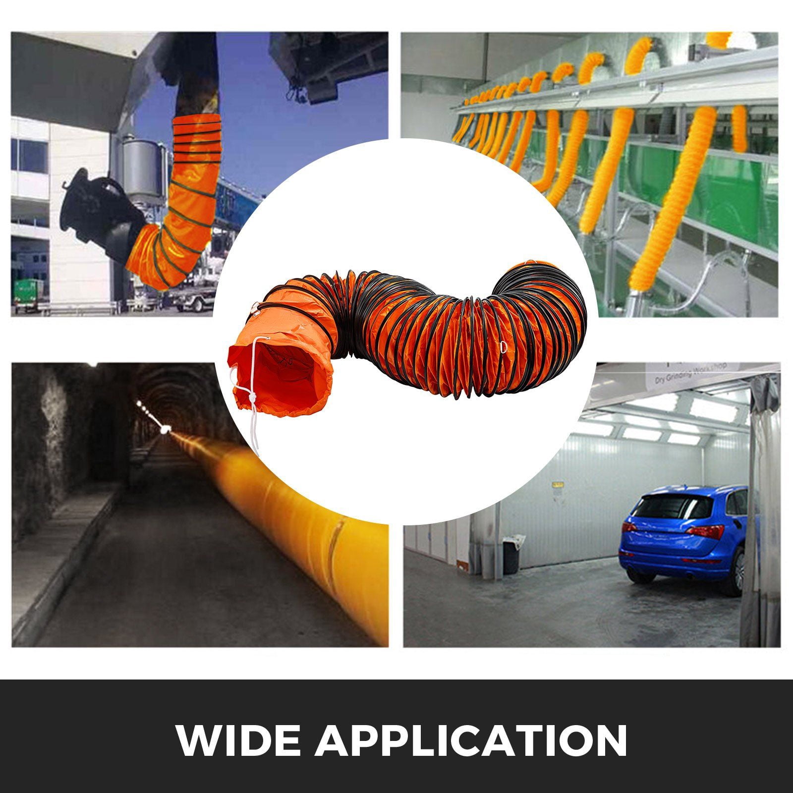 10 Inch Flexible PVC Ducting Hose, 25ft HVAC Duct for Utility Blower and Exhaust Fan, Durable Ventilation Pipe
