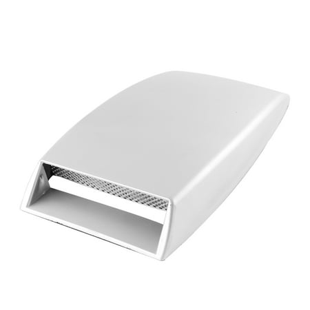 Father' s Day Gift l Unique Bargains Car Decorative Air Flow Intake Scoop Turbo Bonnet Vent Cover Hood Silver Tone