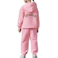 thumbnail image 3 of Tiijoy Sweatsuit for Girls Los Angeles Print Fleece Hoodie Joggers Outfits, Sizes 2-3T, 3 of 6