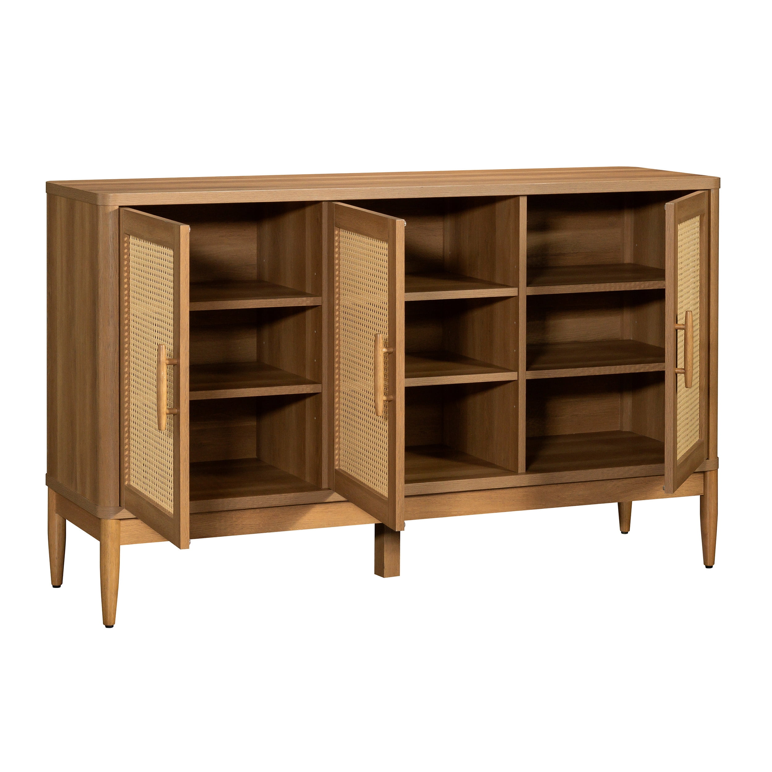 Better Homes & Gardens Springwood Caning Sideboard, Light Honey Finish