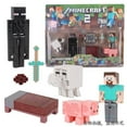 thumbnail image 4 of Mon Monde Jouet Blocs de Construction Ornements Modèle Assemblage Poupée Poupée creeper Steve Fait Main Steve, 4 of 5