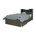 thumbnail image 2 of Nexera Pocono Sorage Bed and Headboard, Bark Grey, 2 of 11
