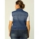 thumbnail image 5 of Chaleco Denim uxcell Pecho único Azul 4X, 5 of 6
