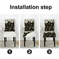 thumbnail image 5 of Chair Covers for Dining Room Set of 4,Hexagon Gold Cubic Spandex Stretch Dining Room Chair Cover,Removable Washable Kitchen Parsons Chair Covers Seat Slipcovers, 5 of 6