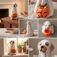 thumbnail image 5 of Cadancy Halloween Decor Ghost Dog Statue Holding Pumpkin Basket Figurine for Tabletop Mantle Shelf Home Living Room Bedroom Fall Holiday Gift Party Decor, 5 of 7