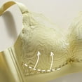 thumbnail image 4 of ShomPort Wireless Underwear for Womens Embroider Stretchy Full Coverage Hook and Eye Supportive Comfort Daily Bras, 4 of 8