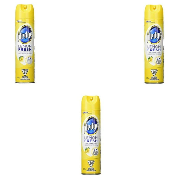 Pledge 960336 Furniture Spray Lemon Fresh-275 gm (Pack of 3)