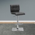 thumbnail image 2 of CorLiving Hudson Set of 2 Modern Faux Leather Square Adjustable Swivel Indoor Bar Stools with Backs, 2 of 6