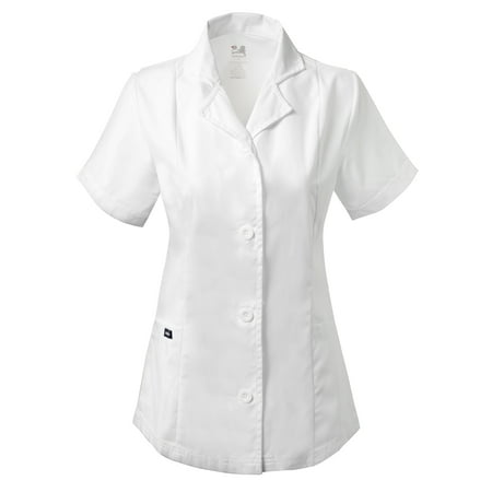 Dagacci Scrubs Medical Uniform Women's Chest Comfortable Short Sleeve Lab Coat