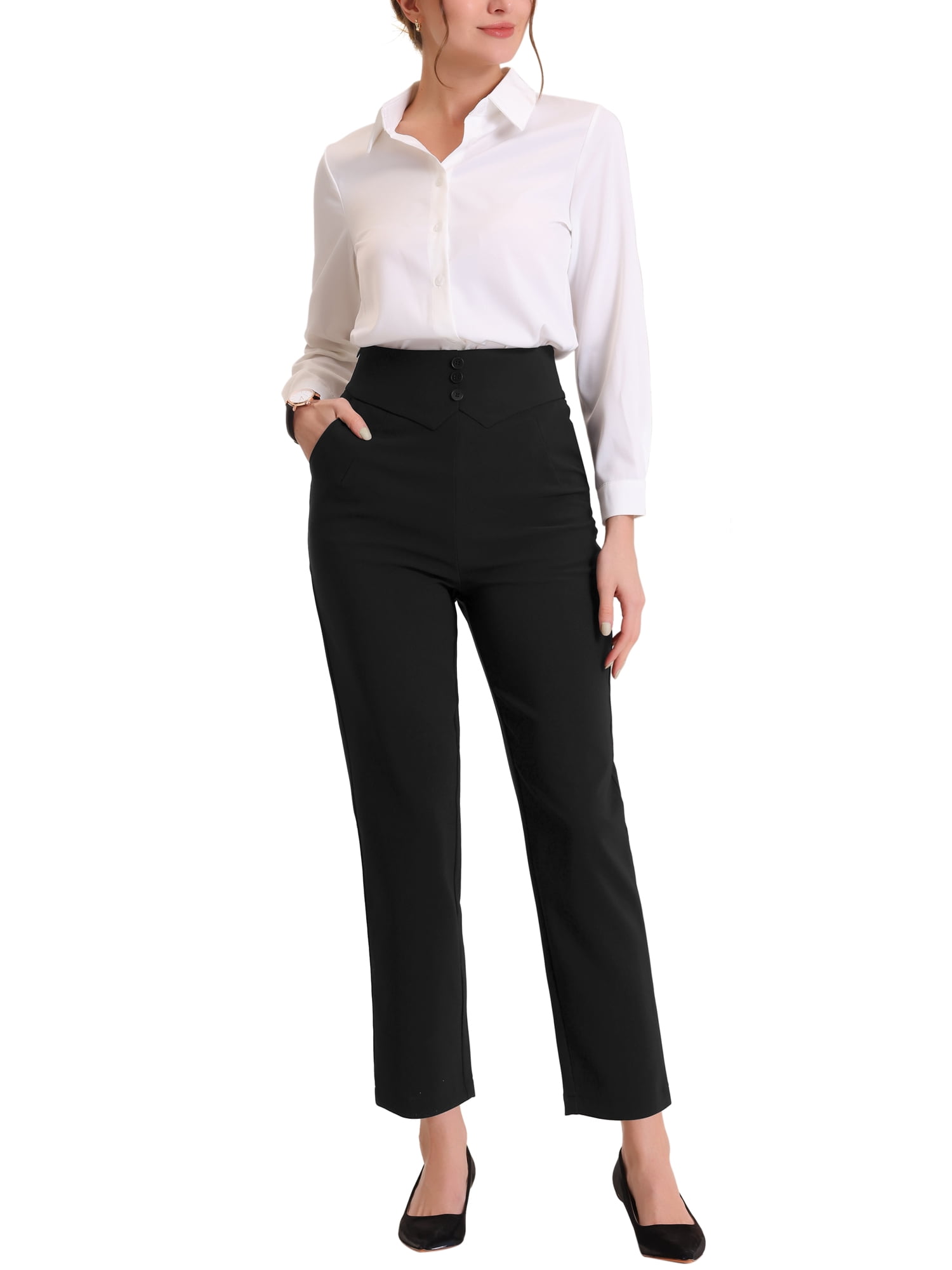 Formal Pants Kohls Work Pants Womens Women's Work Pants Allegra K Women's  Wide Leg Dress Pants High Waisted Office Trousers With Elastic Back Allegra  K Work Attire