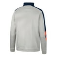 thumbnail image 3 of Men's Colosseum Gray/Navy Auburn Tigers Bushwood Fleece Quarter-Zip Jacket, 3 of 3