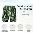 thumbnail image 4 of Kdxio Tropical Palm Leaves1 Print Men'S Swim Trunks With Compression Liner 7 Inch Inseam Quick Dry Swim Shorts, 4 of 7