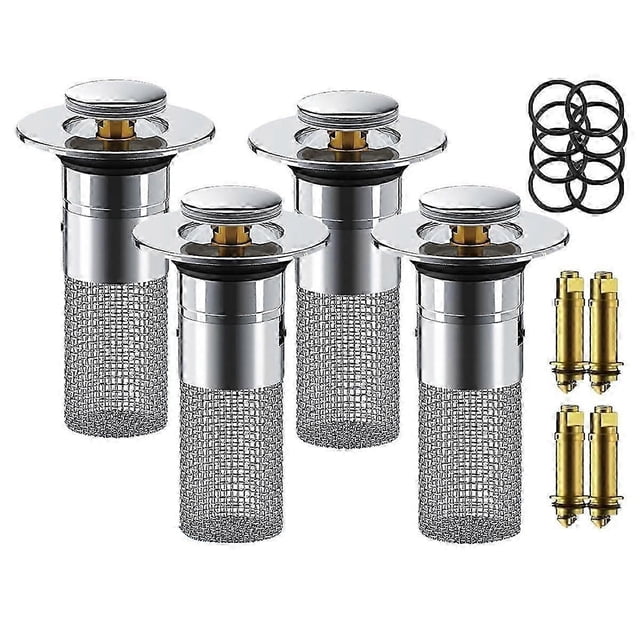 4pcs Drain Stopper, Stainless Steel Floor Drain Filter, Stainless Steel Basin Drain Filter,Stainless Steel Drain Filter