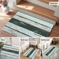 thumbnail image 3 of Vintage Wood Grain Entryway Rug 2'x3' Green White Striped Gradient Farm Small Area Rug Non-Slip Front Door Mat Washable Floor Carpet for Indoor Entrance Kitchen Bathroom, 3 of 9