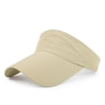thumbnail image 2 of Unisex Running Visor Sport Sun Hat Quick Dry Breathable Solid Color Performance Outdoor Athletic Cap Khaki, 2 of 7