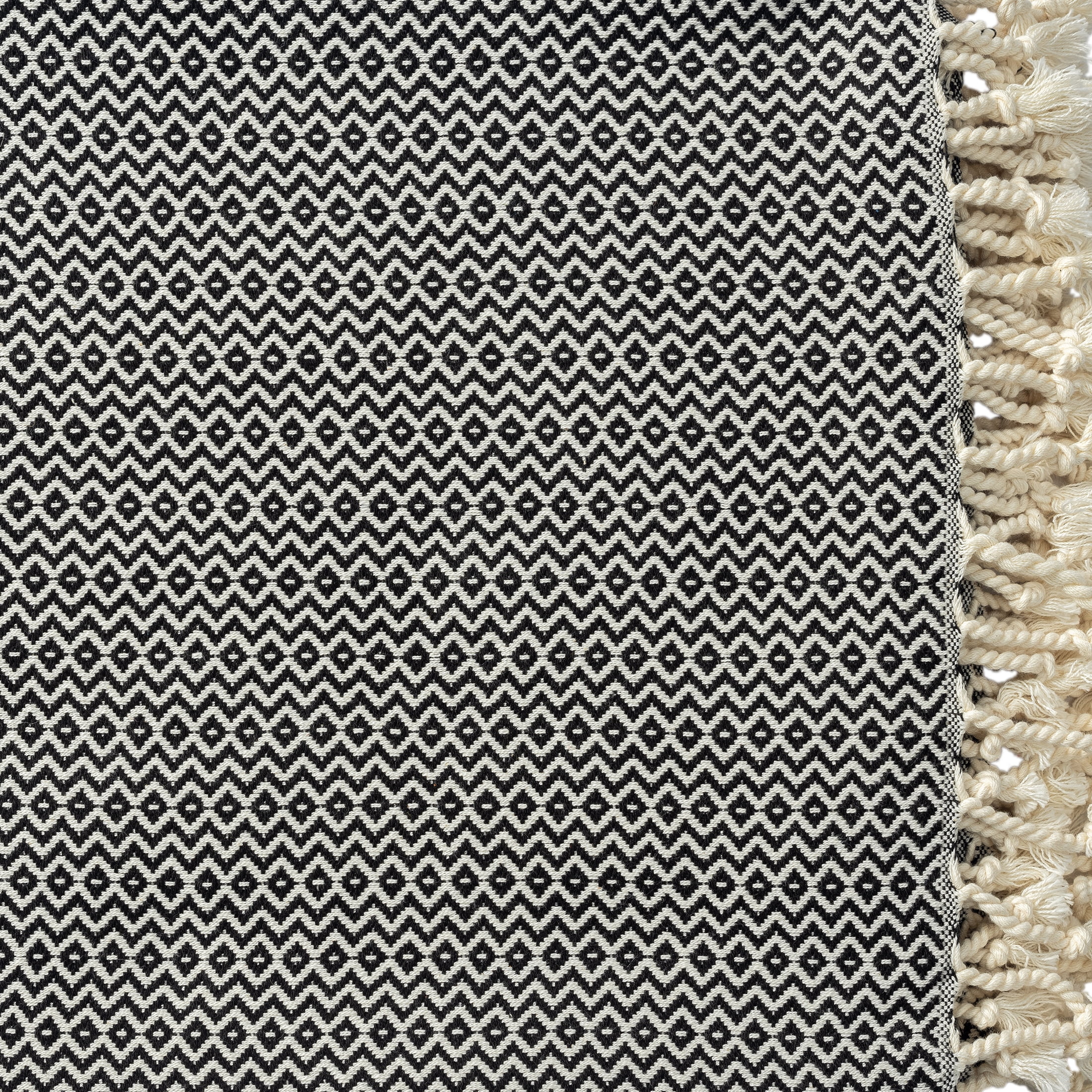 Ox Bay Shashi Black Diamond Ultra-Soft Turkish Cotton Throw Blanket, 50" x 60"