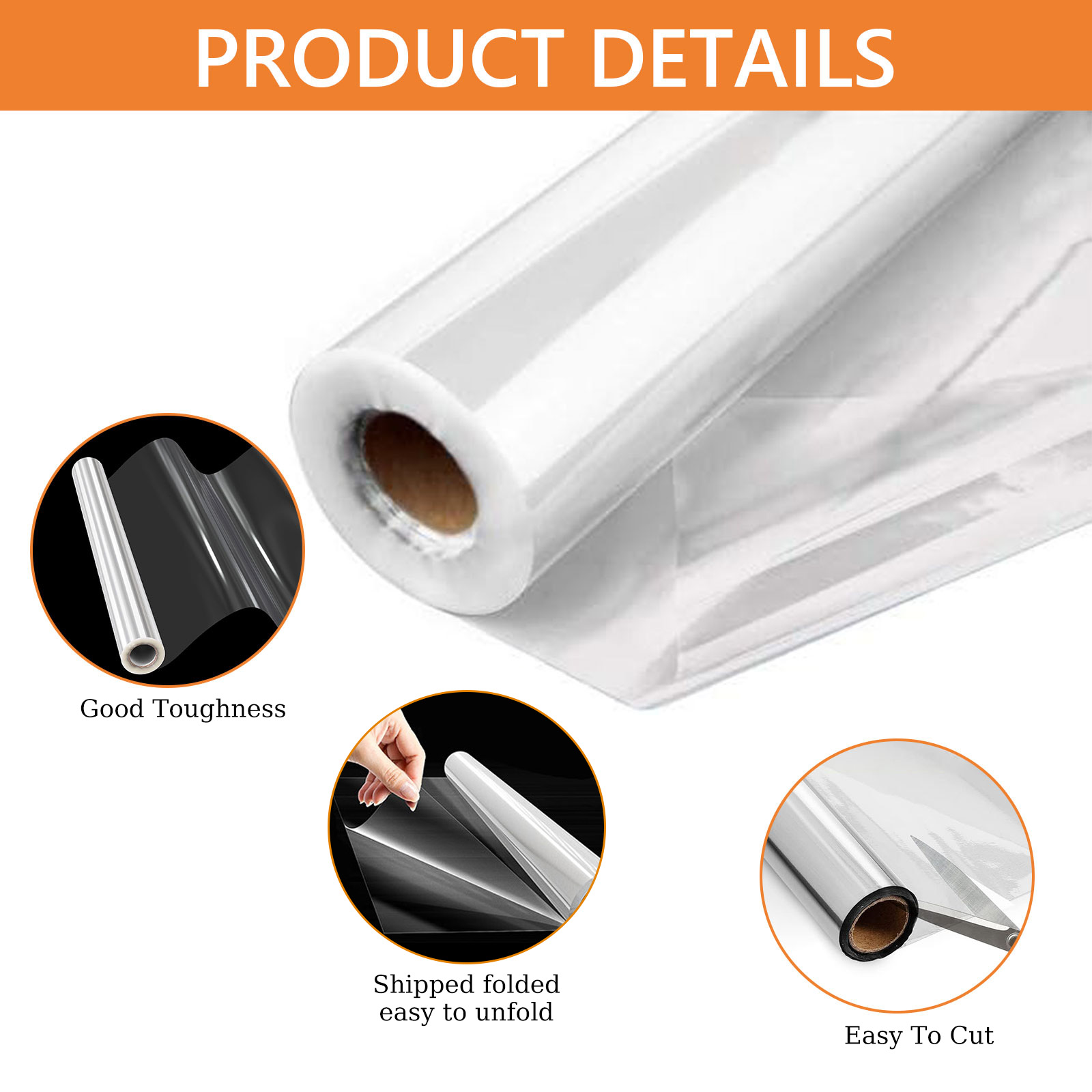 Tripumer Clear Cellophane Wrap Roll, 32" x 100 Ft photo 3