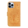 thumbnail image 3 of TECH CIRCLE iPhone 14 Pro Wallet Case,Embossed Premium PU Leather Magnetic Handbag Pocket Card Slots with Wrist Strap Flip Kickstand Shockproof Case for Apple iPhone 14 Pro 5G 6.1 inch 2022,Yellow, 3 of 8