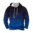 thumbnail image 1 of Sudadera con capucha para hombre, blusa con capucha y estampado de degradado de color, blusa de poliéster para hombre, 1 of 4
