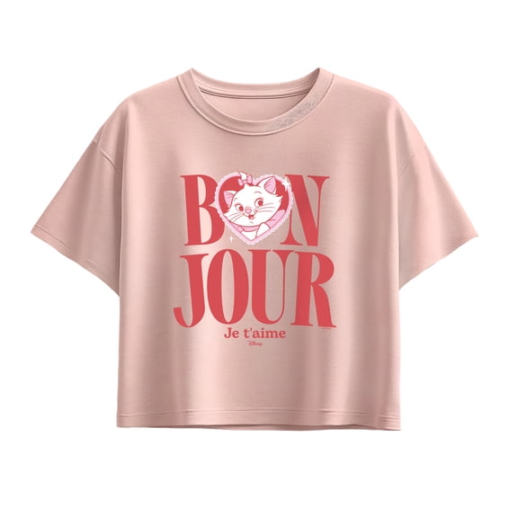 Aristocats - Bonjour Marie Short Sleeve Boxy Graphic T-Shirt