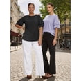 thumbnail image 5 of MOYIKO Women Casual Ruffle Half Sleeve Summer tops Crewneck Eyelet Shirts Flowy Dressy Tunic Blouses, 5 of 7