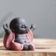thumbnail image 2 of Mini Ceramic Buddha Figurine Monk Tea Pet Miniature Buddha Statue Chinese Maitreya Feng Shui Ornamen, 2 of 4