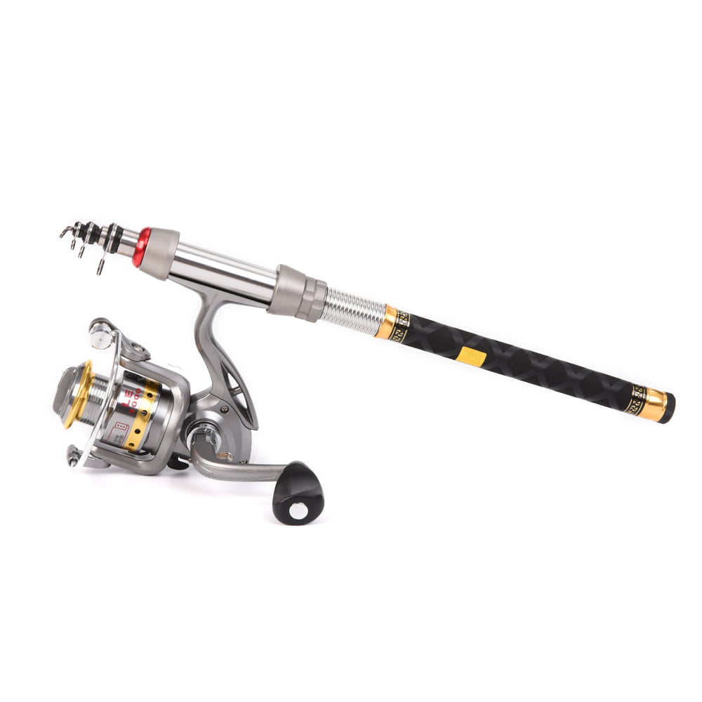 Details about   Fishing Rod and Reel Combos Full Kit Telescopic Fishing Pole with Spinning Reels 