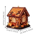 thumbnail image 4 of Racsoh Thanksgiving DIY Diamond Art Hanging Ornament, House Shaped Wooden Craft Kit, Handmade Fall Decoration, for Home Wall Door Tabletop (A), 4 of 6
