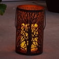 thumbnail image 3 of Smart Solar Arboretum 8" H LED Candle Lantern - Antique Black, 3 of 5