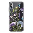 thumbnail image 1 of MUNDAZE Apple iPhone XS Max Shockproof Clear Hybrid Protective Phone Case Lavender Dragonfly Butterflies Spring Flowers Cover, 1 of 5