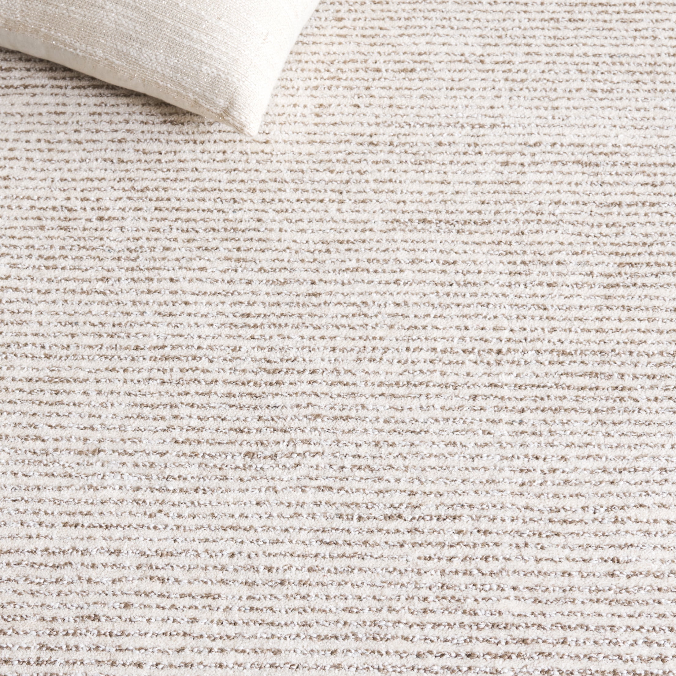SAFAVIEH Abstract Rumen Solid Color Area Rug, Ivory/Taupe, 4' x 6'