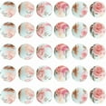 thumbnail image 6 of 1 Box 60PCS 15MM Rose Flower Print Silicone Beads with 2MM Hole Round Printed Floral Rubber Colorful Spacer Focal Loose Bead Bulk for Jewelry Making Keychain Bracelets DIY Craft Supply, 6 of 6