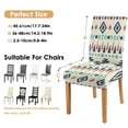 thumbnail image 6 of Stretch Dining Chair Covers Set of 4, Boho Chic Polyester Slipcovers Featuring Vintage, Nordic Style, Tribal, Retro, Ethnic, Rustic Patterns with Removable Seat Protector, 6 of 7