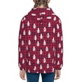 thumbnail image 6 of Pofeuu white Tree red plaid Print Teenage Zipper Hoodie Sweatshirts Hooded Casual Jackets With Pocket For Boys Girls-Small, 6 of 6