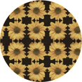 thumbnail image 1 of Ahgly Company Machine Washable Indoor Round Transitional Bakers Brown Area Rugs, 8' Round, 1 of 7
