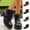 Brown, variant on Women’s Cap Toe Lace Up Combat Ankle Boots, Leather Chunky Block Heel Short Booties, Round Toe Platform Shoes Black 5(36)