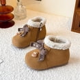 thumbnail image 4 of Quealent Girl's Boy's Winter Snow Boots Ankle Boots for Kids Boots Warm Furry Anti-Slip Brown for Size 11, 4 of 9