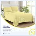 thumbnail image 2 of Sweet Home Collection California King Sheet Sets, Classic 1800 Series Deep Pocket 4 Piece, Luxury Soft Microfiber Bed Sheet Sets, Pale Yellow, 2 of 5
