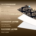 thumbnail image 5 of Baroque Peel and Stick Wallpaper Navy Baroque Floral Fabric Luxurious Gold vintage Wall Mural 17.7in x 9.8ft Self Adhesive Removable Wall Paper Renter Friendly Wallpaper for Bedroom Livingroom Men, 5 of 8