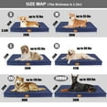 thumbnail image 3 of Exclusivo Mezcla Orthopedic Pet Bed for Large Dogs, 42"X28" Navy Blue Dog Beds, Removable Washable Cover, 3 of 7