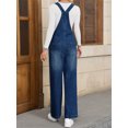 thumbnail image 5 of Adjustable Strap Sleeveless Women Loose Denim Overall Wide Leg Jumpsuit, 5 of 6