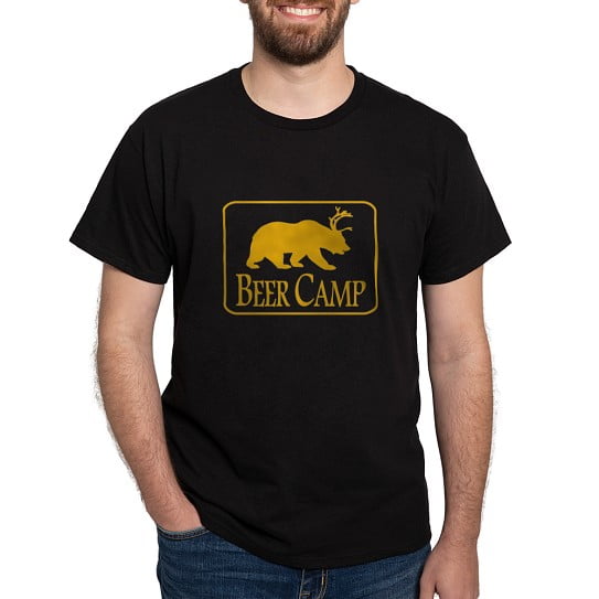 CafePress - Beer Camp T Shirt - Men's Classic Cotton T-Shirts
