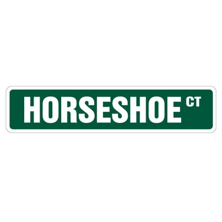 Player Street Sign - HORSESHOE Street Sign signs horseshoes game player trophy | Indoor/Outdoor | 24