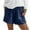 Dark Blue, variant on Women's High Waisted Stretchy Denim Bermuda Shorts Sweat Summer Beach Drawstring Running Workout Summer Casual Beach Shorts with Pockets S-3XL