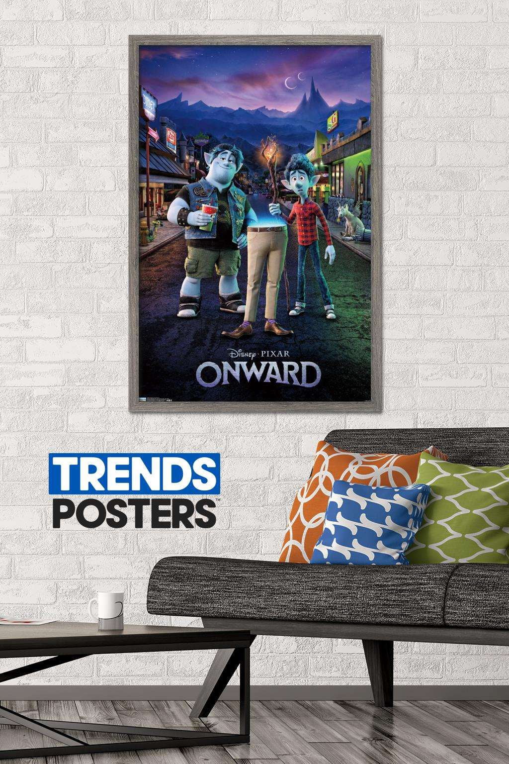 Disney Pixar Onward - Dad Teaser Wall Poster, 22.375" x 34", Framed