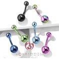 thumbnail image 4 of Disco Ball Belly Button Ring Surgical Steel 14G, 4 of 7